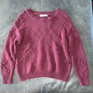 Medium sweater, maroon with detailing. Harper Lane Brand from Stitch Fix